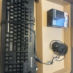Gaming keyboard and mouse