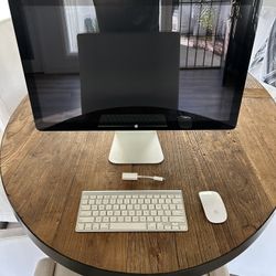 Apple 27 Inch Monitor 2560x1440 LCD Mouse + Keyboard 