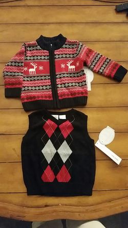 New Size 9M 9 months baby boys winter sweater and vest lot dress up church wedding winter 9M