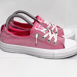 Converse All Stars Shoreline Athletic Shoes Womens 7 Pink White Lace Up