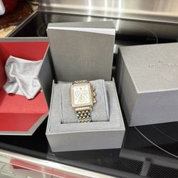 Michele Women Watch With Diamonds Valued 2000 Excellent Condition 