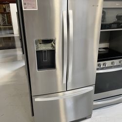 Whirlpool Stainless Steel 36” Wide French Door Refrigerator - 27 Cu. Ft.