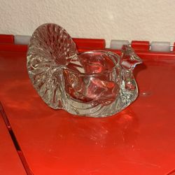 Avon Glass Turkey Votive Candle Holder