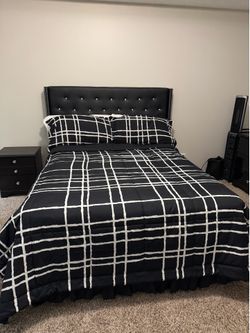 Black Studded Bed