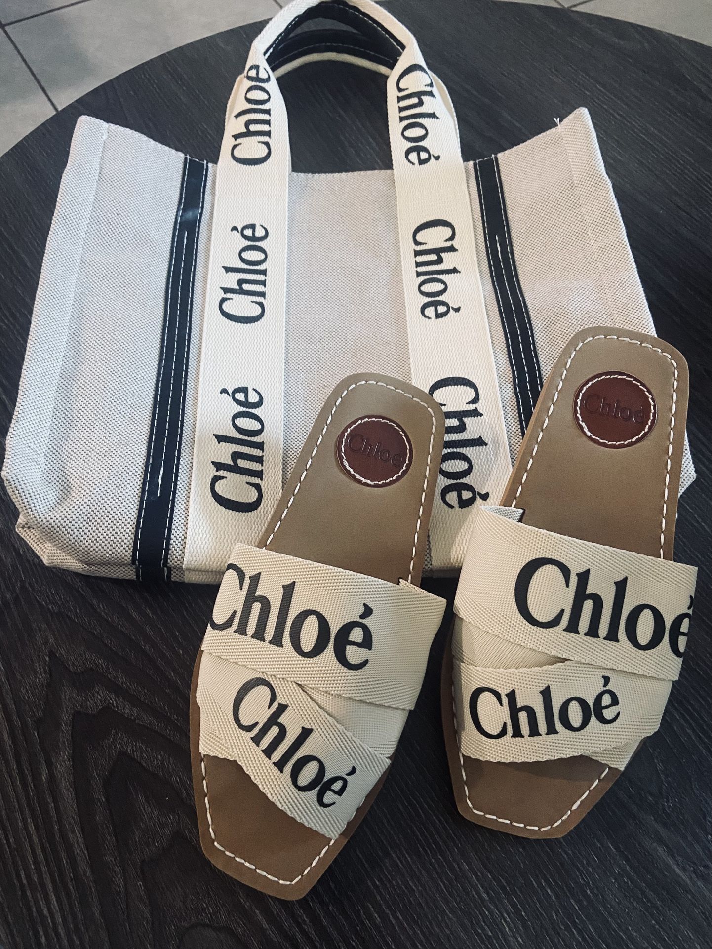 Chloe Mini Tote Bag And Sandals Set