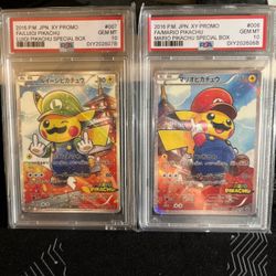 Fukachu Fan Made Middle Finger Pikachu Mario & Luigi not PSA 10 #006 7 Full Holo