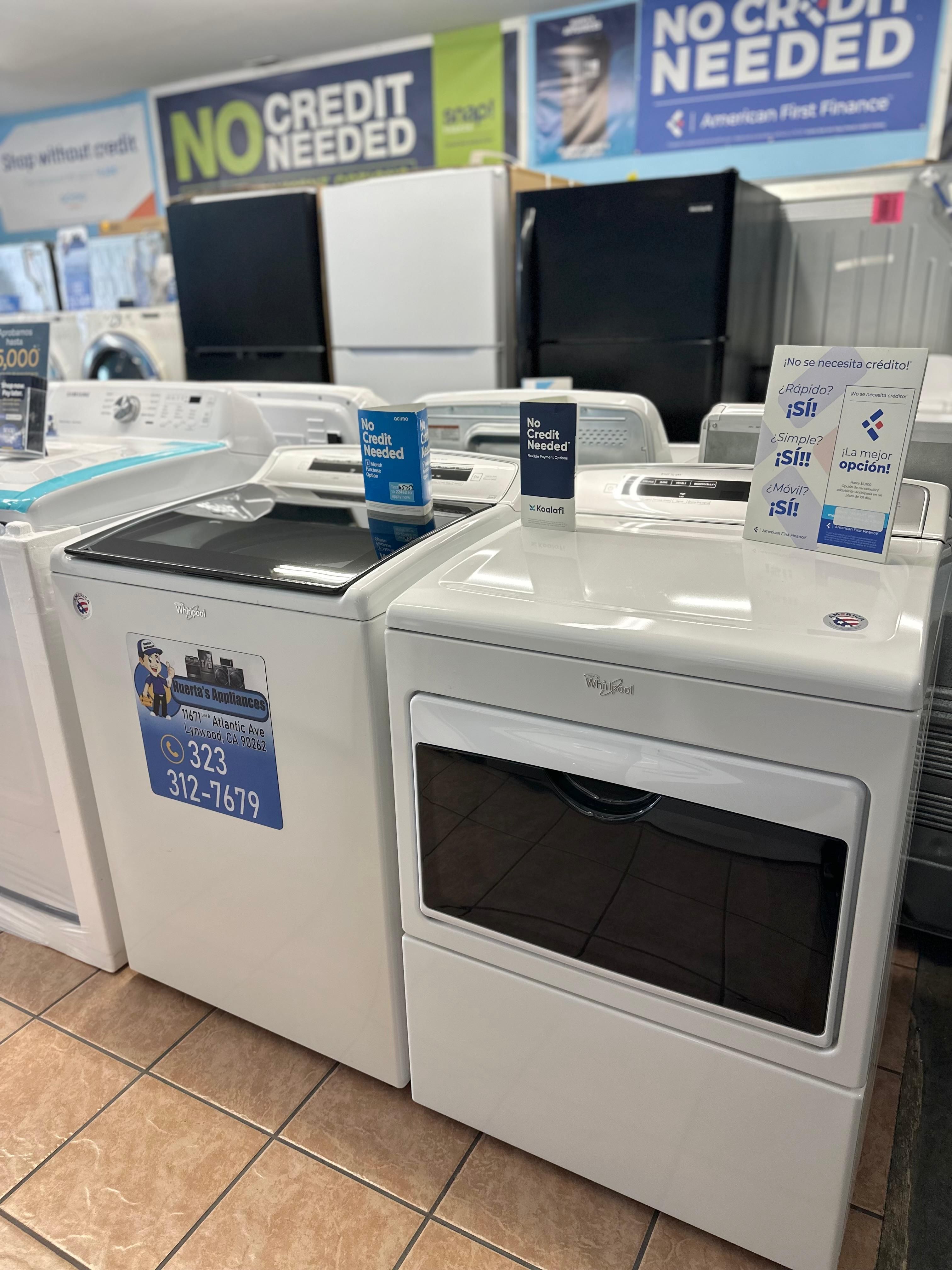 Whirlpool Washer 4.8 Cu Ft and Dryer Gas