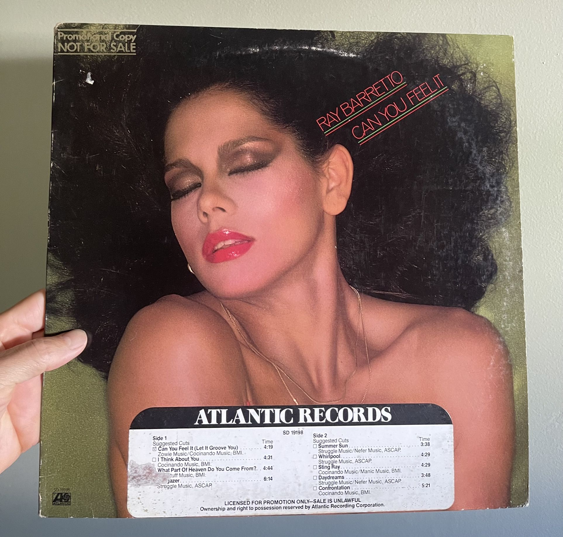 RAY BARRETO - CAN YOU FEEL IT / LP 1978 / ATLANTIC SD 19198 Promo