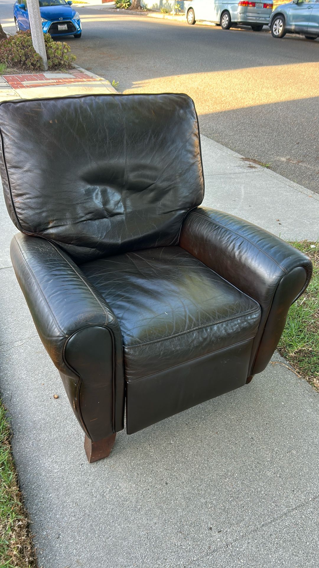 Leather recliner