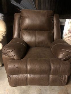 Leather recliner