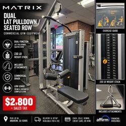 Matrix Dual Lat Pulldown / Seated Row – Commercial Gym Equipment