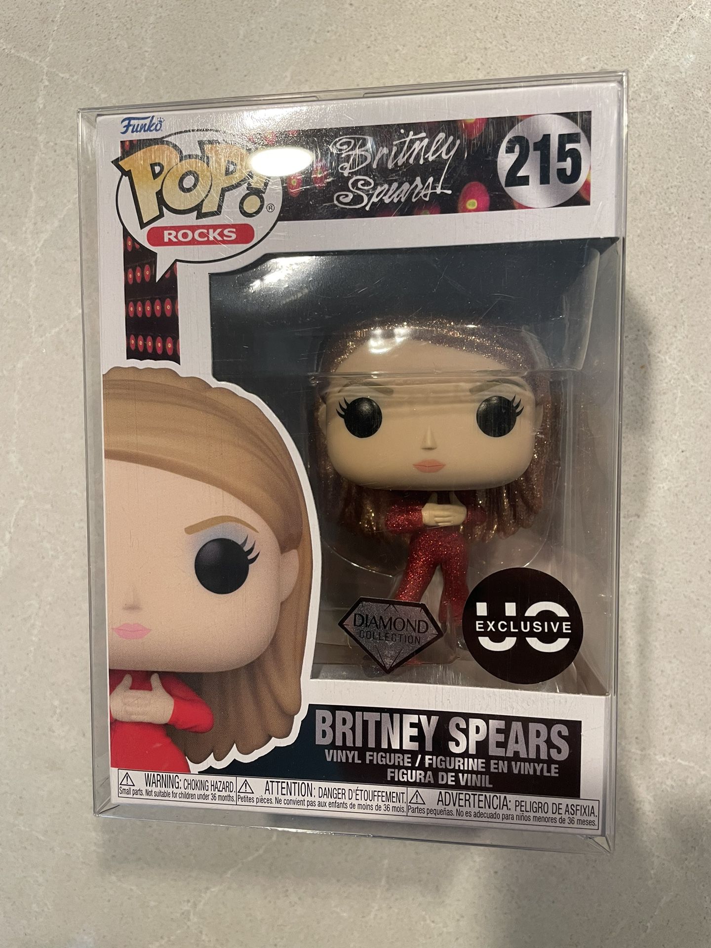 Diamond Britney Spears Catsuit Funko Pop *MINT* Urban Outfitters Exclusive Rocks 215 with Protector