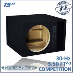 Black 15" 30-Hz Single Competition Ported Sub Box