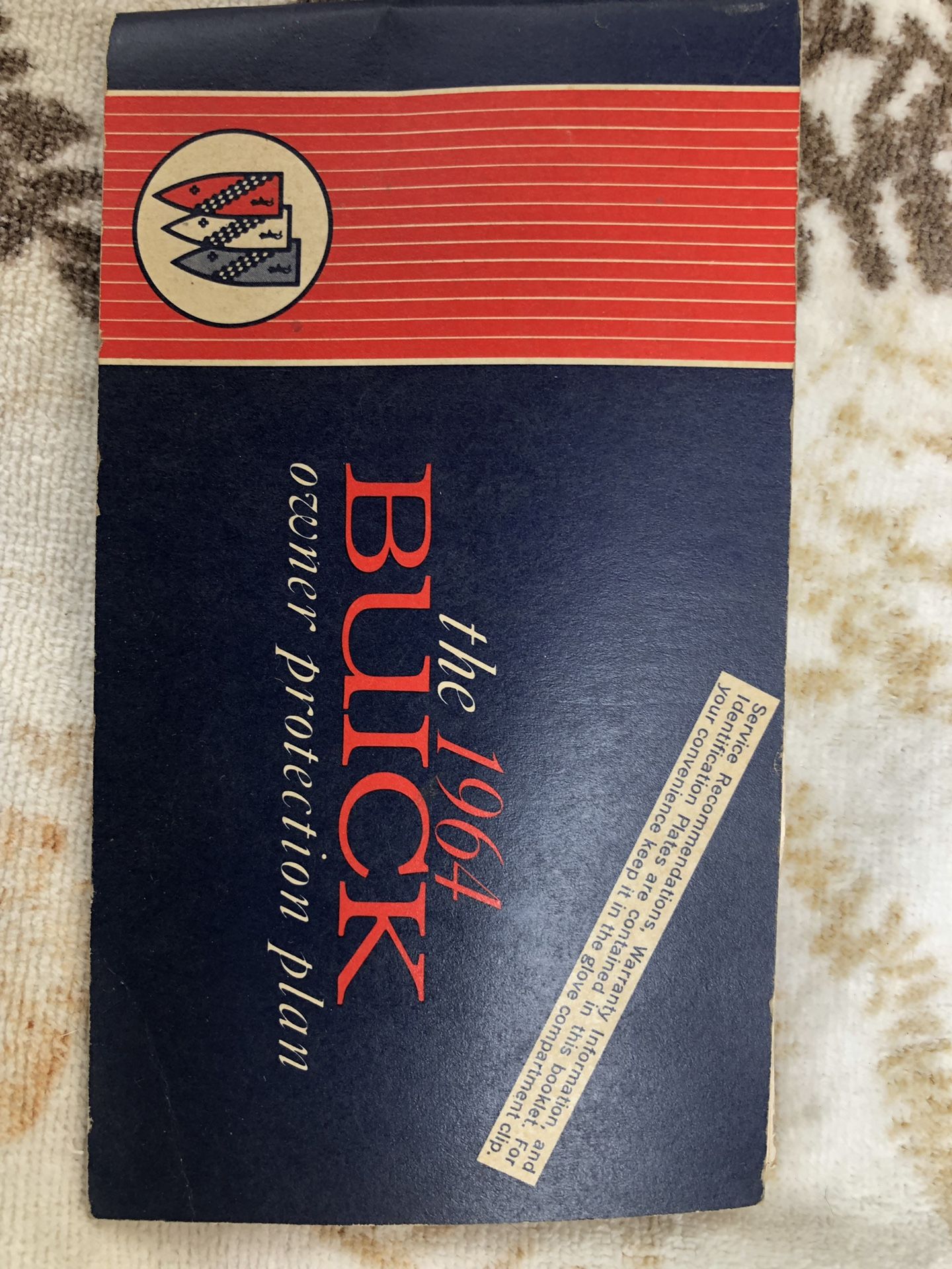 ORIGINAL BUICK OWNERS BOOK