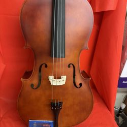 4/4 Full Size Cello with New Bow, Digital Tuner, Extra Strings, Rosin, Case $380 Firm