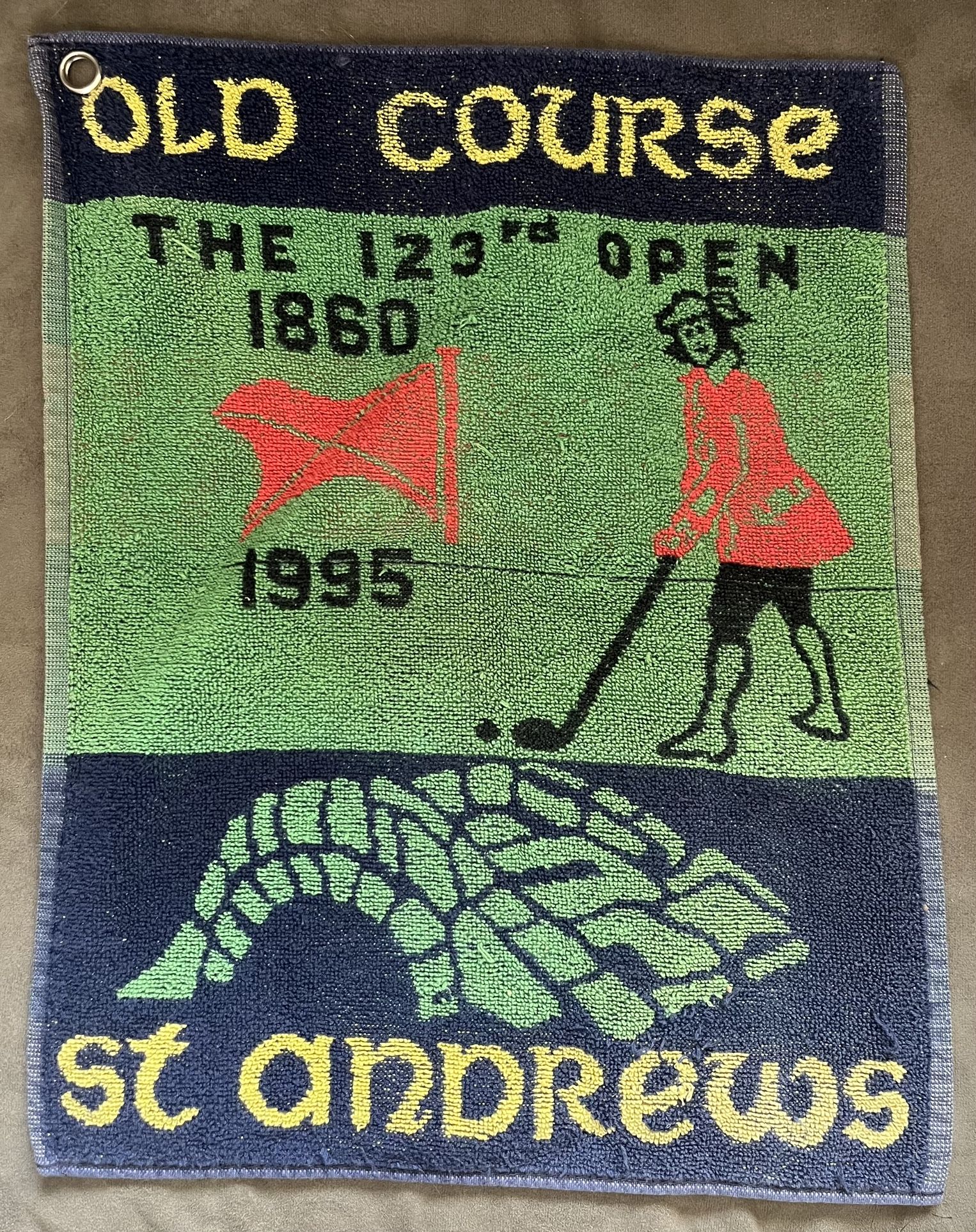 1995 Open Championship Golf Towel - St Andrews Old Course - John Daly Tiger Woods Arnold Palmer History