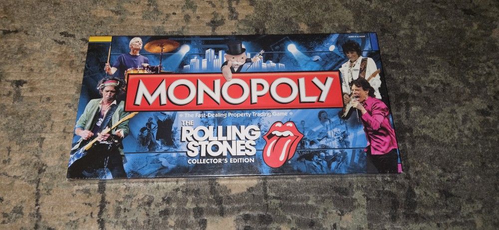 Monopoly The Rolling Stones Collector’s Edition (2010). Brand New Factory Sealed