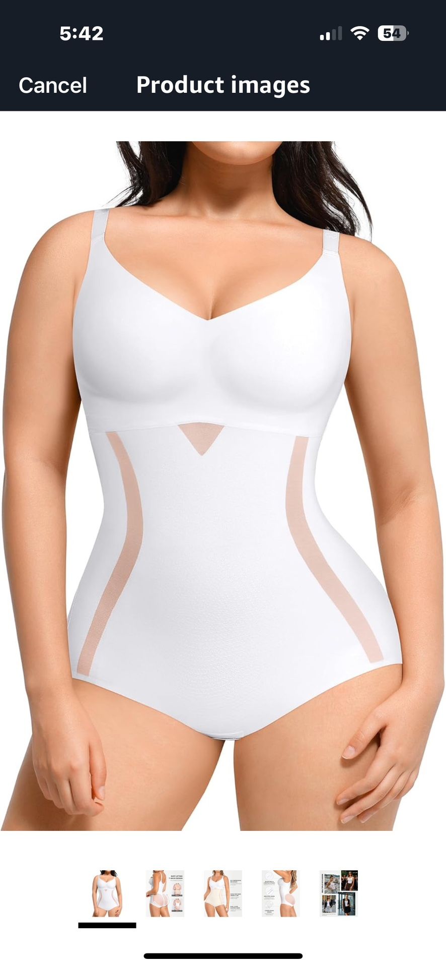 Brand New Tummy Control Body Shaper Slimming Bodysuit V Neck Sculpting 3XL
