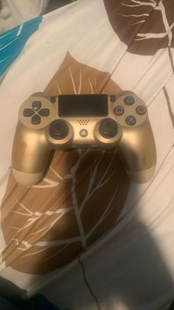Broken PS4 DualShock Wireless Controller (Gold Color)