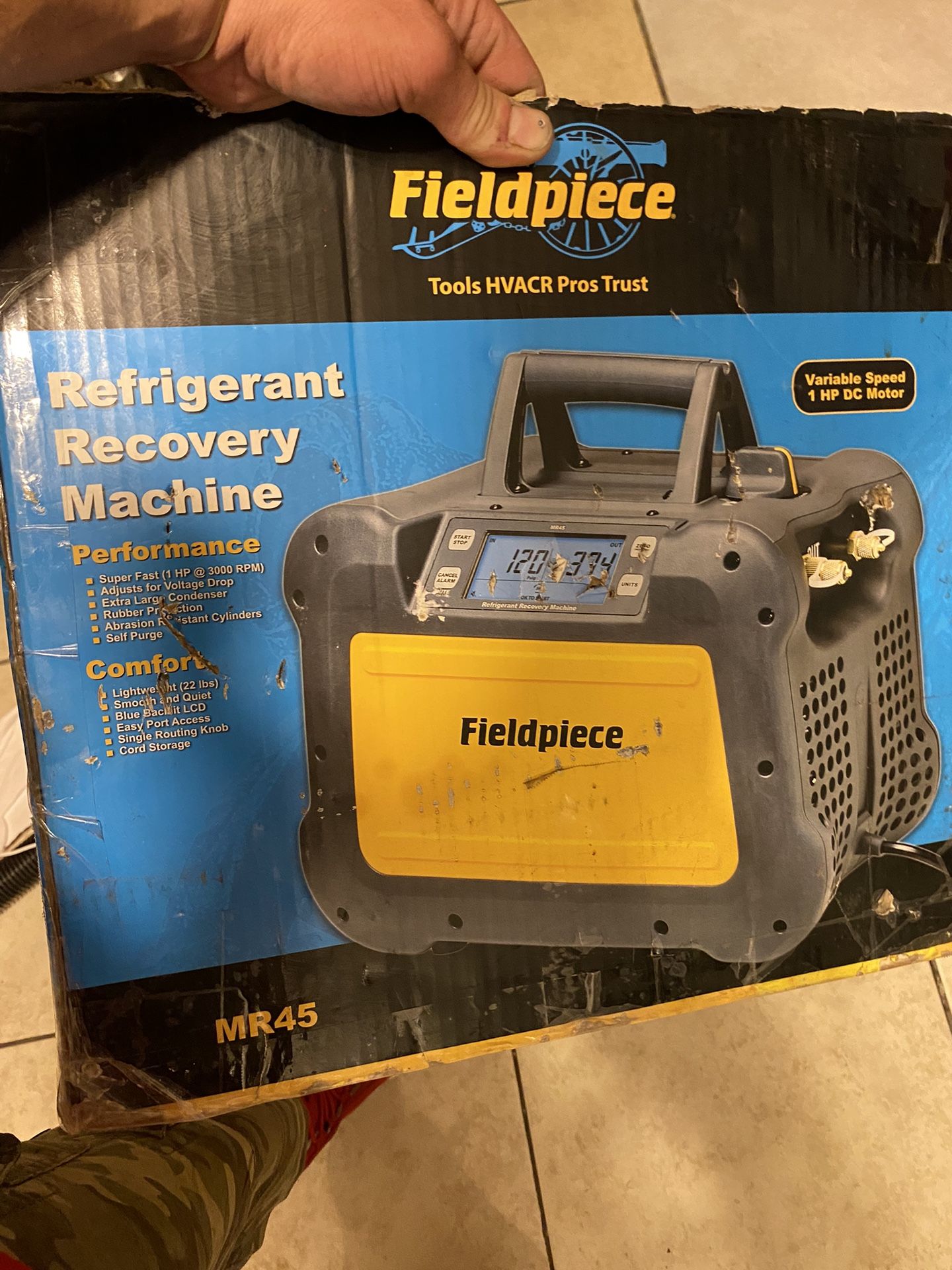 Field piece Mr45 Refrigerant Recovery Machine , Fieldpiece 6cpm Dual