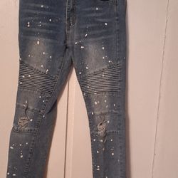 Boys Jeans Size 10 Blue Denim Rivets