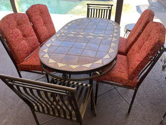 Metal & Tile Top Table 