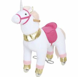 Pink Ride On Unicorn Toy