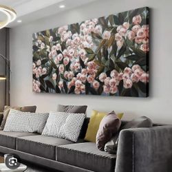 Picture Wall Decor Artwork Framed Abstract Canvas Painting Nature Decor for Living Room Bedroom Bathroom Office Home Decor 20"x40" Can Be Hung Directl