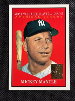1996 Topps Mickey Mantle Commemorative #475 MVP 1956-57 New York Yankees HOF