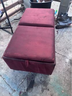 Ottoman with reversible cushion/tray and storage