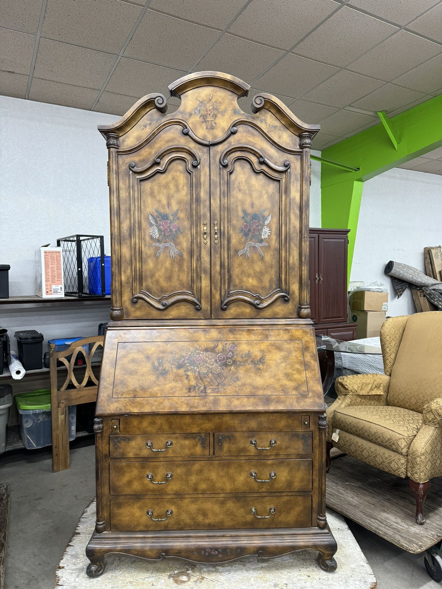 Country French Large Secretary Desk