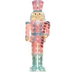 Starfree 61-in Freestanding Nutcracker Yard decoration with White LED Lights