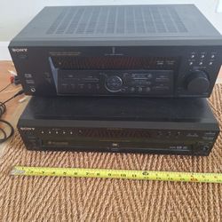 SONY  Stereo Receiver / 5 disc DVD-CD Player w/ surround sound
