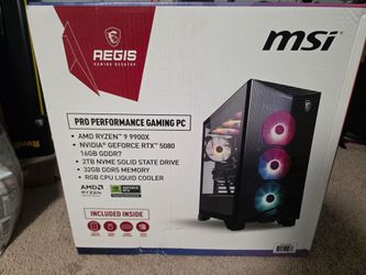 Brand New Msi Aegis Gaming Pc Rtx 5080, ryzen 9 9900x, 32gb Ddr5, 2TB Nvme.