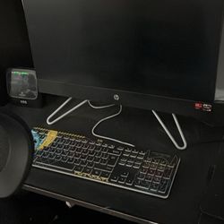 Hp Computer With Two Keyboards One Is Black The Other Is Stitch 