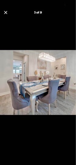 Dining table 6 or 8 people  gray