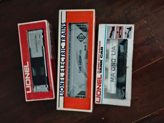Vintage trains in original boxes set of 3