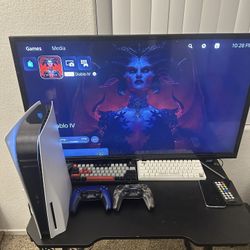 PS5 Disc + 2 Controllers (Fully Working) 