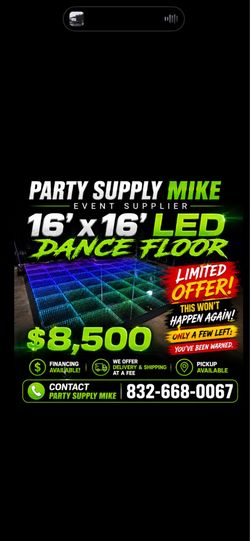 LED DANCE Floor $8500🔥 16 x 16 limited offer
