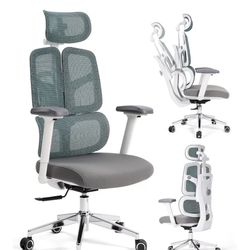 Ergonomic Office Chair 500 LBS Home Mesh Office Chair Comfortable Gaming Desk Chairs Adjustable 90-125° Tilt Rolling Computer Chairs with Wheel 3D Arm