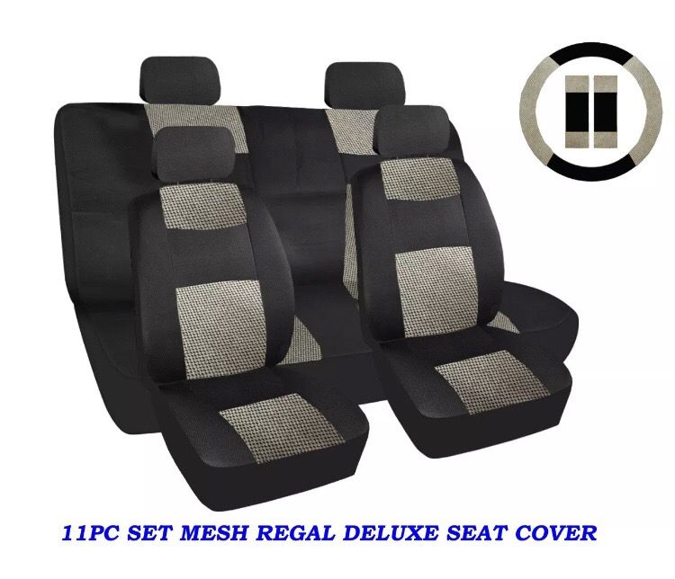 11 PC Set Mesh Regal Deluxe Seat Covers