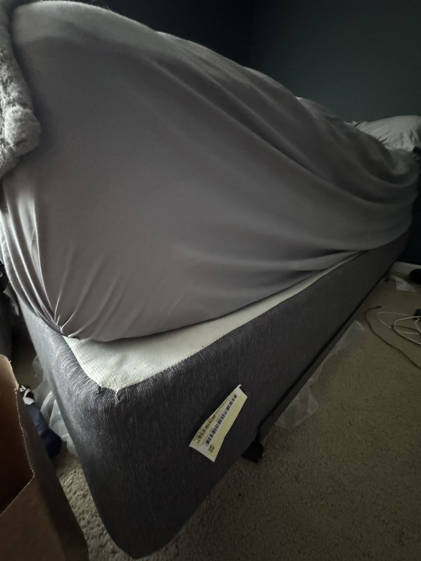 Queen Mattress Plus Bed Frame And Mattress Cover Only Used For 2 Months