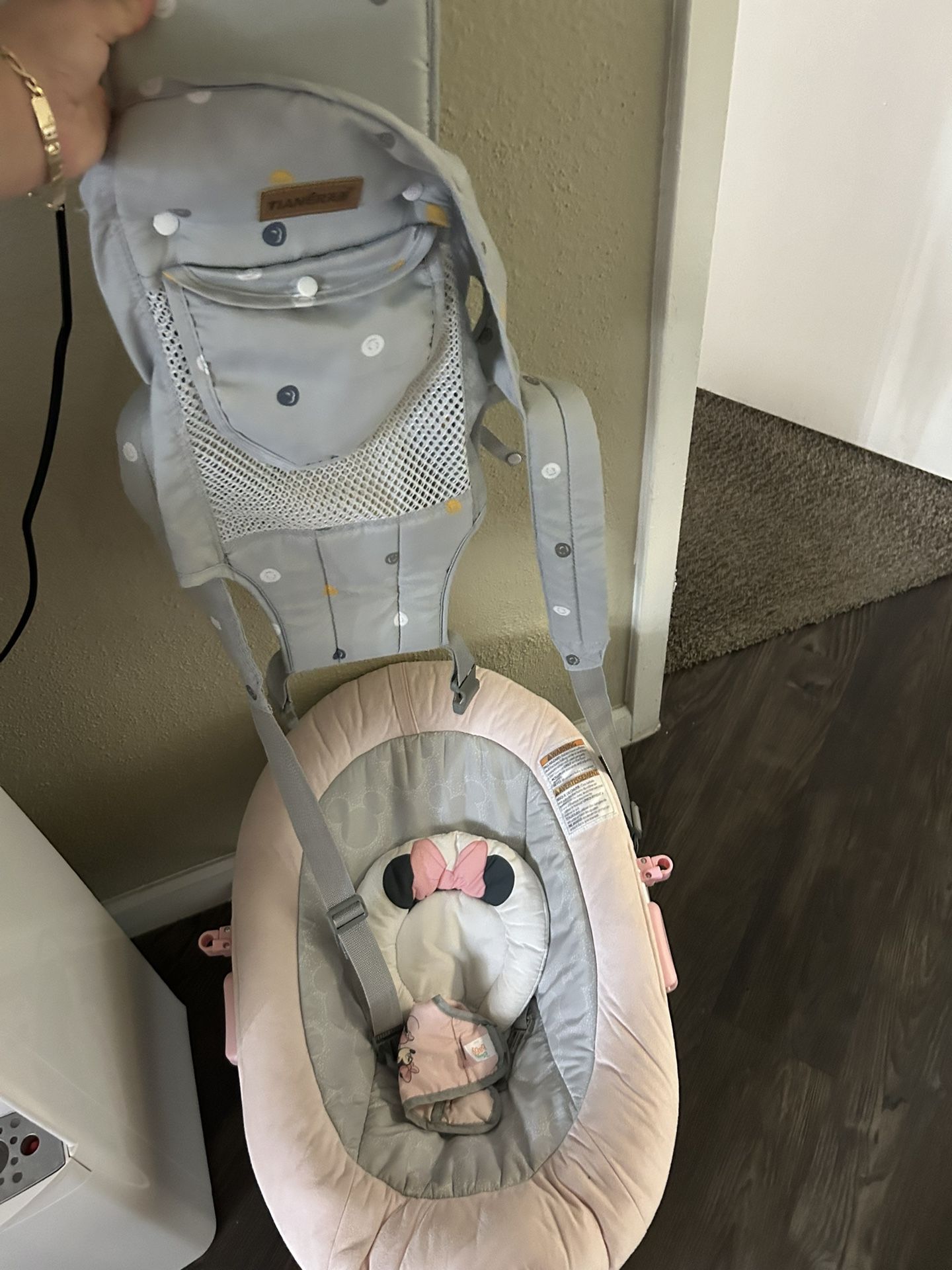 Baby  Bouncer And Baby Carrier