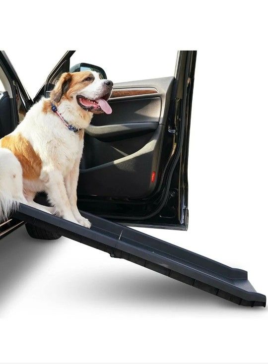 Alpha Paw Car Ramp for Large and Small Dogs, for Suvs, Cars, and Trucks, Compact