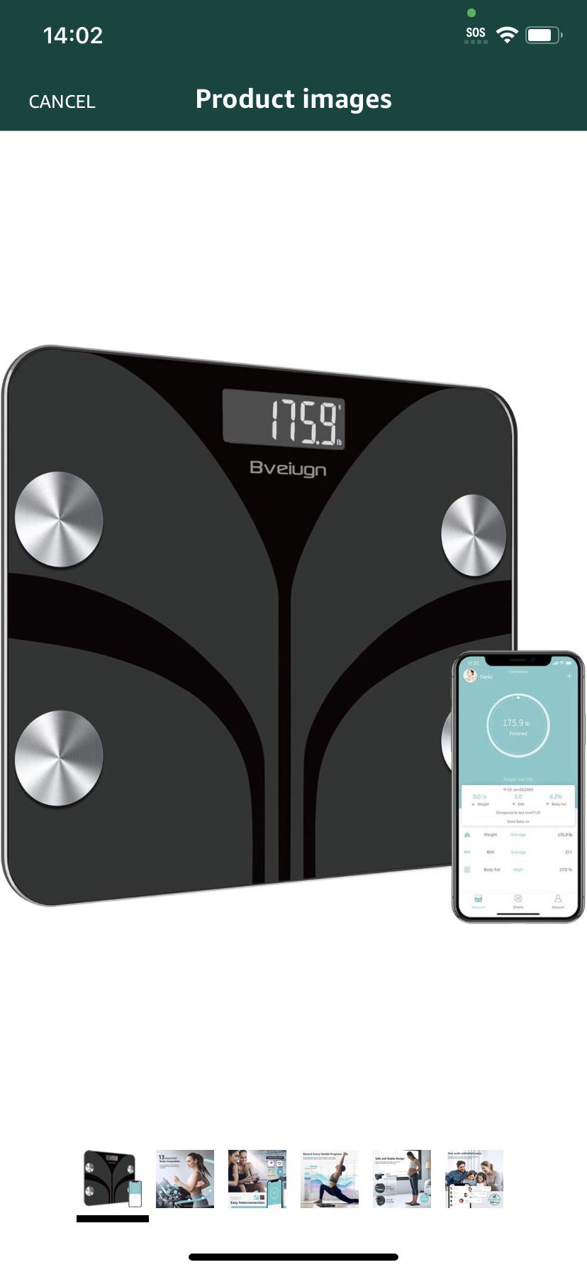 Scale for Body Weight, Bveiugn Digital Bathroom Smart Scale LED Display, 13 Body Composition Analyzer Sync Weight Scale BMI Health Monitor Sync Apps 4