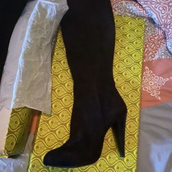 Black Boots , Like New 