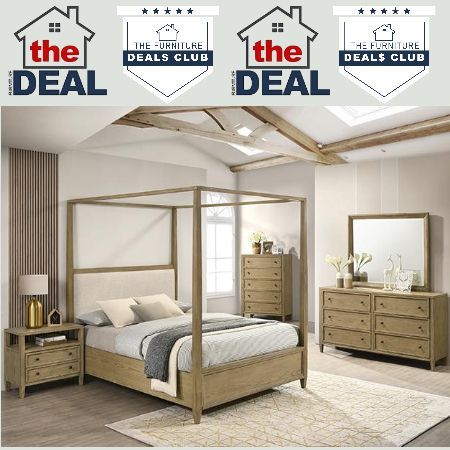 CANOPY BEDROOM SET: KING SIZE AVAILABE: IN-STOCK CLEARANCE