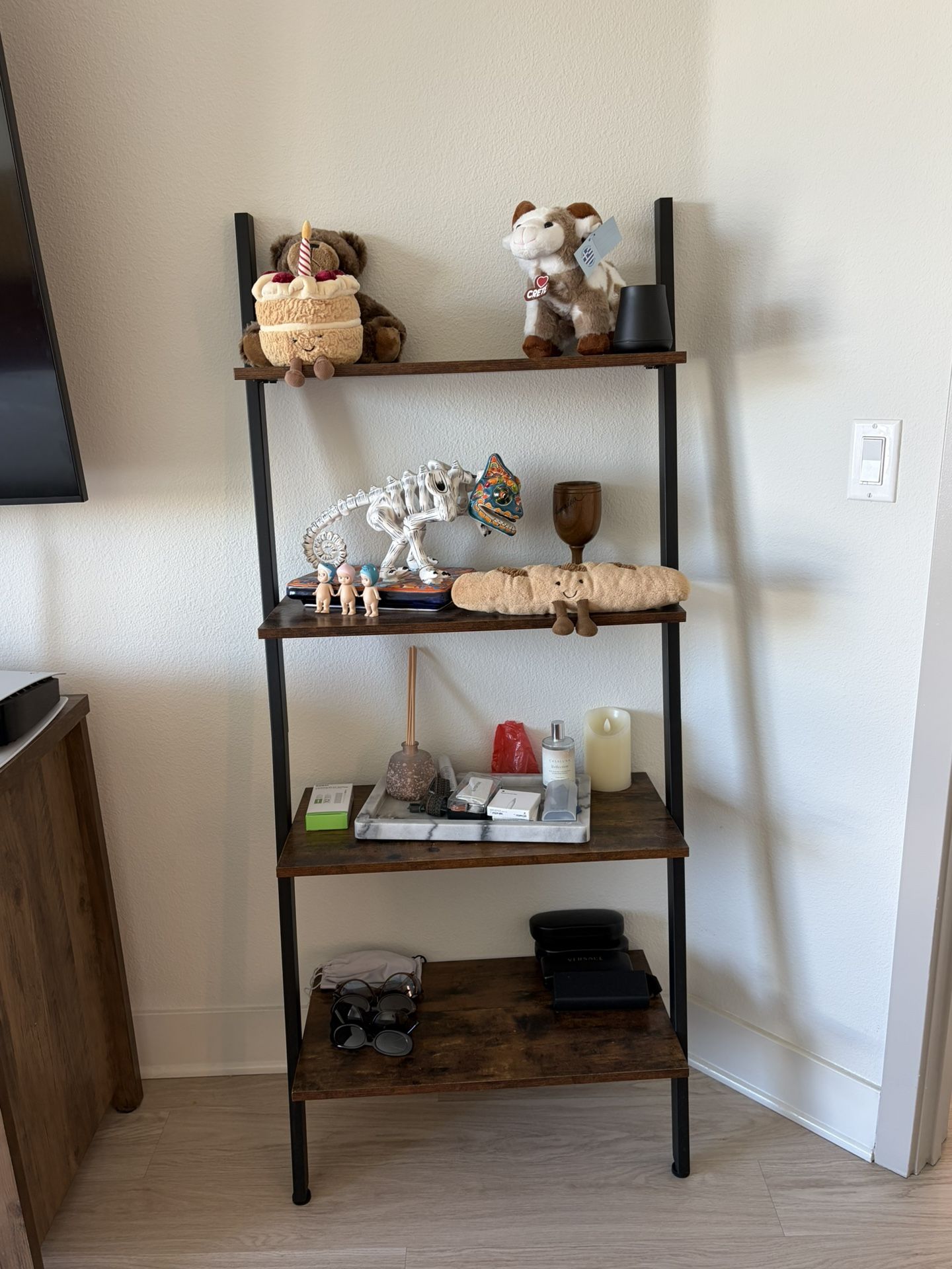 Modern 4-Tier Industrial Shelf – $25 (Delivery Available)