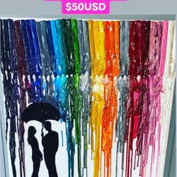 Crayon Canvas Art Wall Decor 