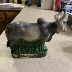 Ezra Brooks Zebu Cow Decanter